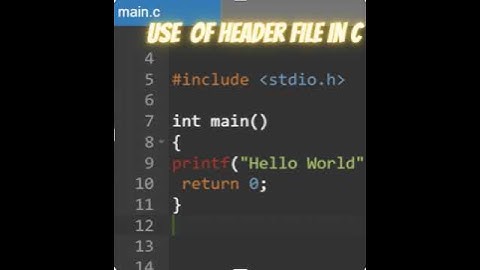#Header File in C Language #Use of header files in C #Shorts
