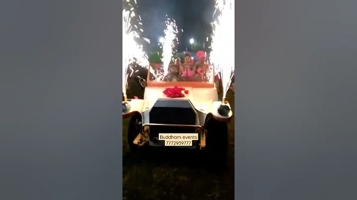 vintage car entry bride groom Buddham events ujjain 7772939777 #eventmanagementcompany #entrybride