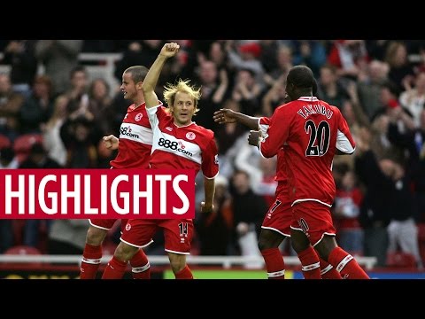MATCH HIGHLIGHTS | Middlesbrough 4 Manchester United 1 - October 2005