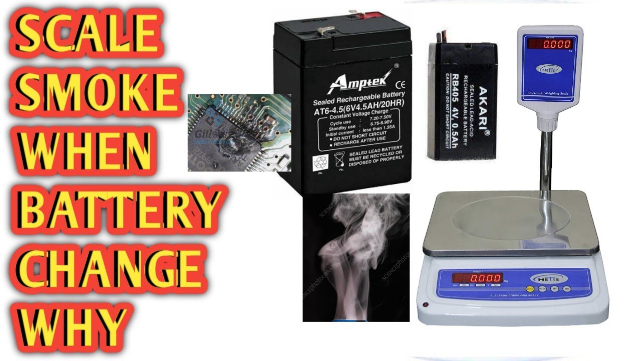 WEIGHT SCALE BURNT/SMOKE WHEN CHANGE SCALE BATTERY. WHY. GUIDELINES WHEN CHANGE BATTERY.