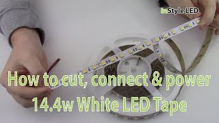led lights strip connect cut tape power