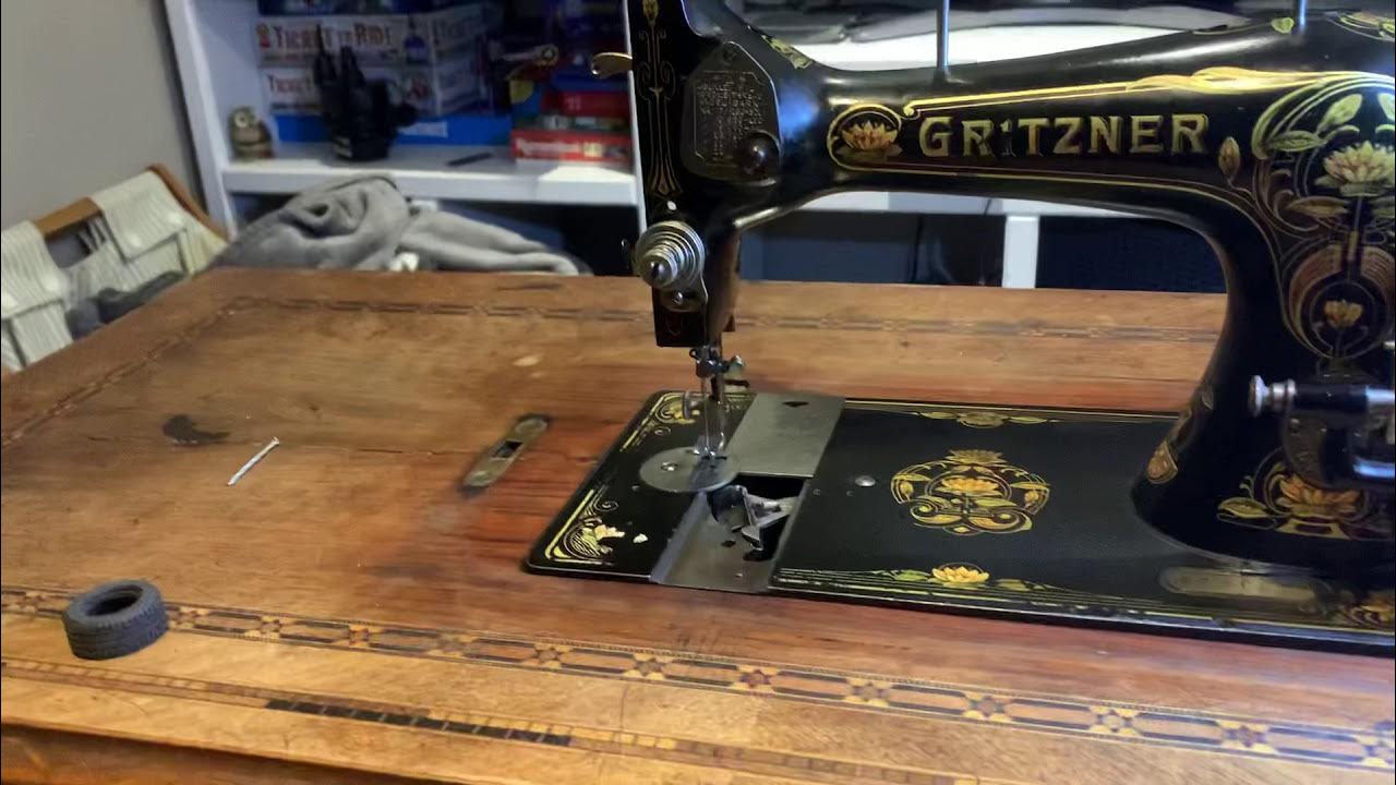 DKP ‘Fixing’ a Gritzner Sewing Machine from 1925 with a LEGO Tire