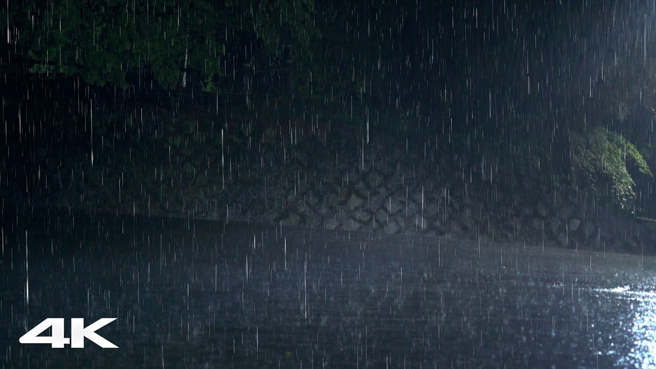 Get Over Insomnia with Strong Heavy Rain at Night | Instant Sleep for Tired Minds | Rain White Noise