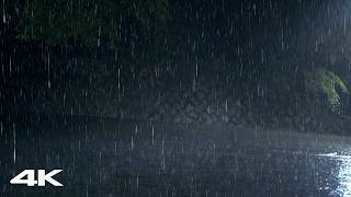 Get Over Insomnia with Strong Heavy Rain at Night | Instant Sleep for Tired Minds | Rain White Noise
