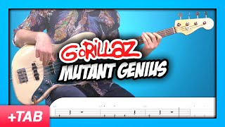 Gorillaz - Mutant Genius | Bass Cover with Play Along Tabs