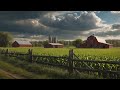 🌧️ Rain Arrives on the Farm | Birds, Trees &amp; Storm Clouds in 4K 🌿