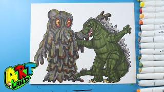 How to Draw Godzilla vs Hedorah