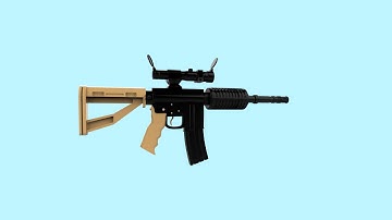 Maya Gun Modeling - Key Shot 6 Render