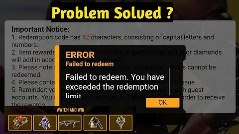 How To Solve Failed To Redeem You Have Exceeded The Redemption Limit Problem|Error Failed to redeem