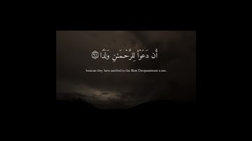 سورة مريم ( ٨٨ ــ ٩٣ ) #القرآن_الكريم #quran #ياسرالدوسري #استغفرالله