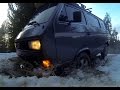 Volkswagen Vanagon Syncro on Winter Backroads in search of a Christmas Tree.
