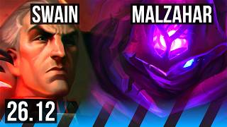SWAIN vs MALZAHAR (MID) | 7k gold comeback, 49K damage | EUW Master | 26.12