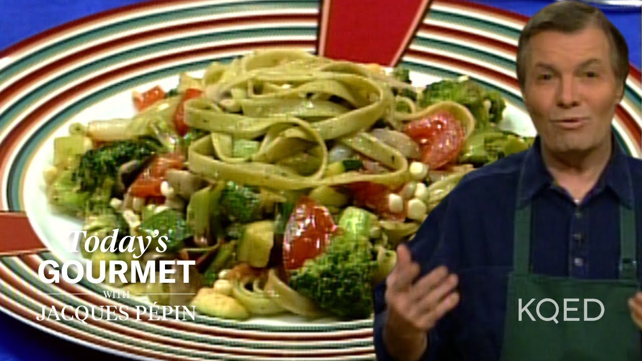 Jacques Pépin's Pesto Pasta and Smoked Scallops | KQED