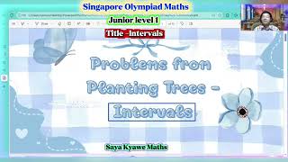 Day 1📌Intervals👉 Junior level 1 👉 Singapore Olympiad Maths ✅for years 7 , 8 and above 