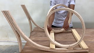 Amazing Creative Craft Woodworking With Wooden Strips //Chair Has A Special And Interesting Design