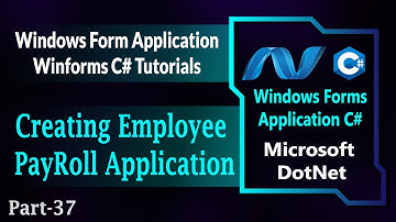 37 | Creating Employee PayRoll Application In Winforms C# | Windows Forms App C# (Hindi/Urdu)