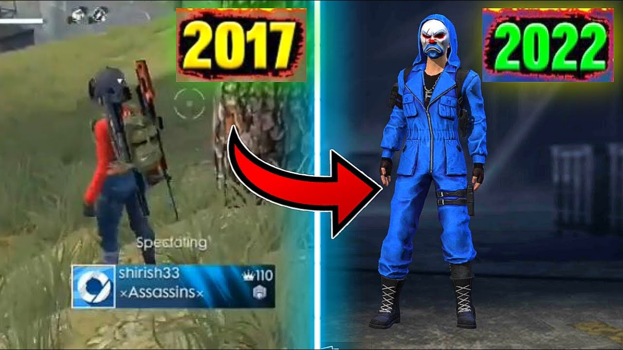 FREE FIRE PLAYER 2017 VS 2022 ! FREE FIRE 2017 TO 2022 🧐 SEARCHING FROM 2017 OLD PLAYER UID 