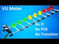 PCB'siz transistörsüz Entegre olmadan VU Metre nasıl yapılır - No IC - No PCB - No Transistor