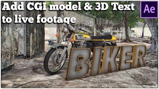 How to Import 3D CGI Models and 3D Text into Live Footage using Element 3D | After Effects tutorial