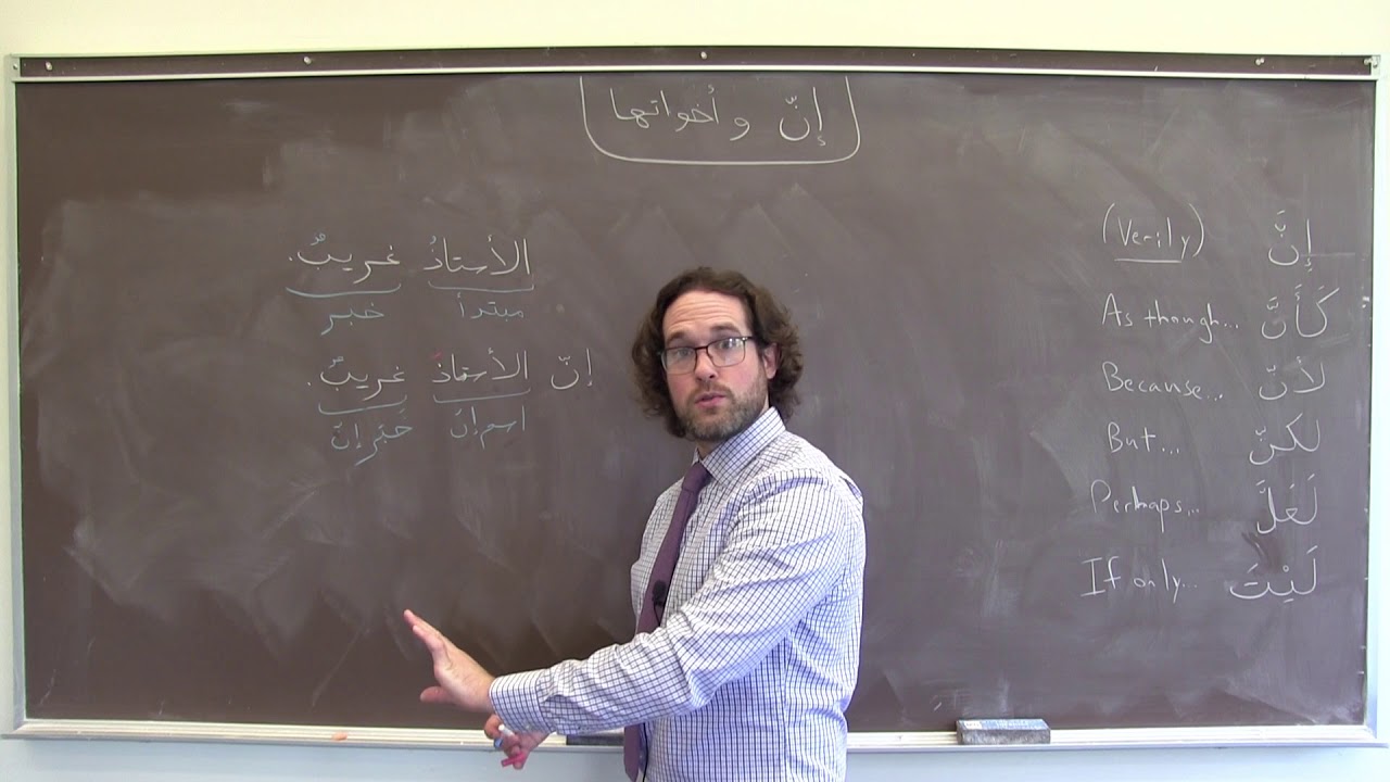 Arabic Grammar: 'Inna' and its Sisters إنّ و أخواتها