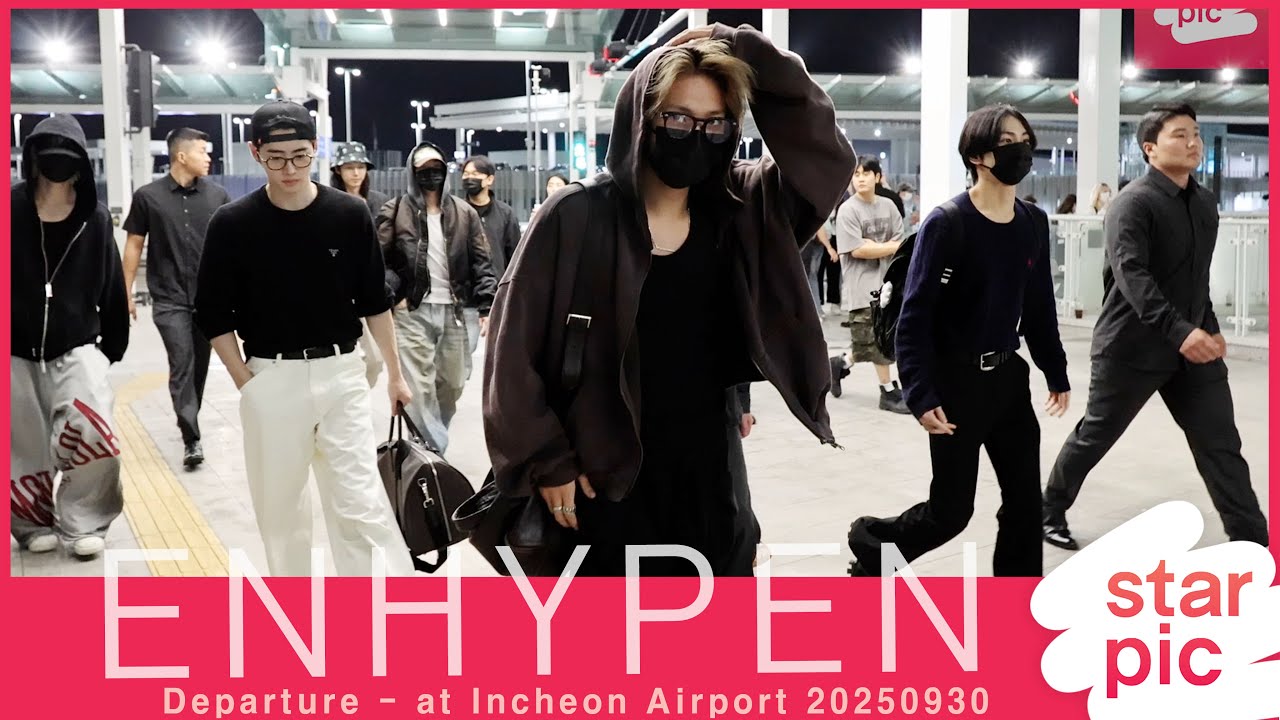엔하이픈 '월드투어 파이팅!' [STARPIC] / ENHYPEN Departure - at Incheon Airport 20250930