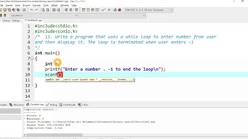 loop 13. Take numbers and display on screen until user enter -1