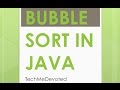 Bubble sort implementation in Java