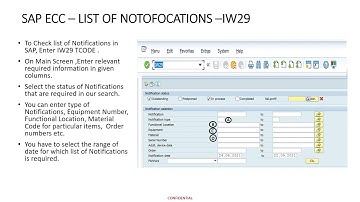 How to get List of PM Notifications - IW29 - SAP Tutorials -  Part I