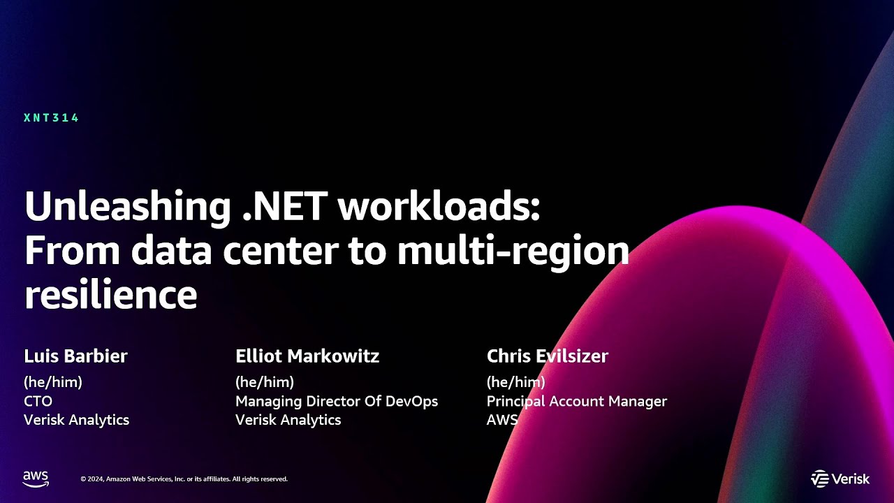 AWS re:Invent 2024 - Unleashing .NET workloads: From data center