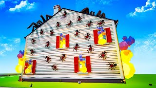 Giant SPIDER INVASION of my House!  Burn EVERYTHING in Kill it With Fire!