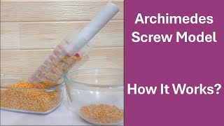How To Make Archimedes Screw - Model Of Archimedes Screw School Project - How Archimedes Screw Works