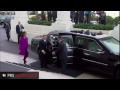 President Obama and Family Leave for Capitol in Motorcade