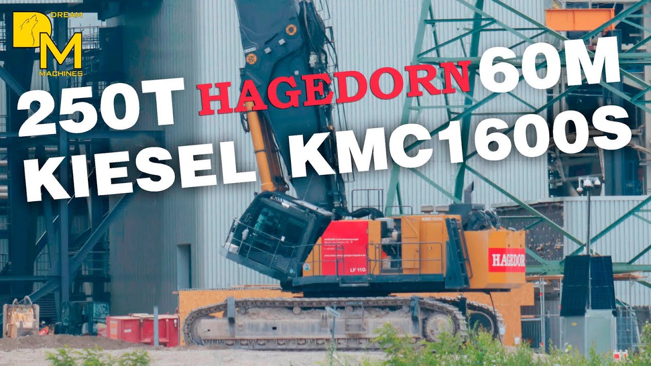 Kraftwerkabbruch Hagedorn | XXL Bagger Gigant HITACHI KMC1600S 250T 🚧 zerlegt Kohlekraftwerk 💪⚠️