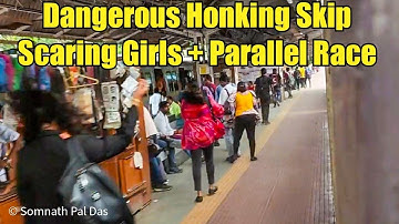 🔥 Dangerous Honking Deadly Train Race - Scaring Girls Station Skips - Dust Stormy Dangerous Through🔥