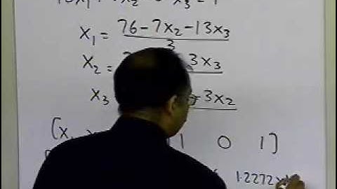 Chapter 04.08: Lesson: Gauss-Seidel Meth of Solving Simul Linear Eqns: Pitfalls Advantages: Part 1/2