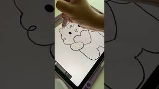 Draw my cat character with Me 🩷 Procreate iPad Air #digitalart #kawaiiart