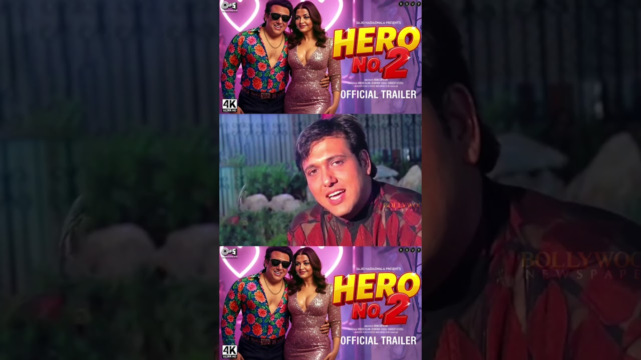 Hero no.2 trailer Govinda Aishwarya Rai New Movie 2025 #shortvideo