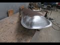 Hand made car panels, Stretch forming beating using a rubber mallet. Tips and Tricks #27