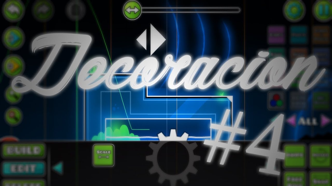 Geometry dash enseñando a decorar - Decoracion Estilo Glow - YouTube