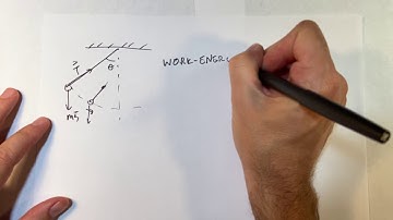 What is the tension at the bottom of this swinging motion?  Work Energy Example