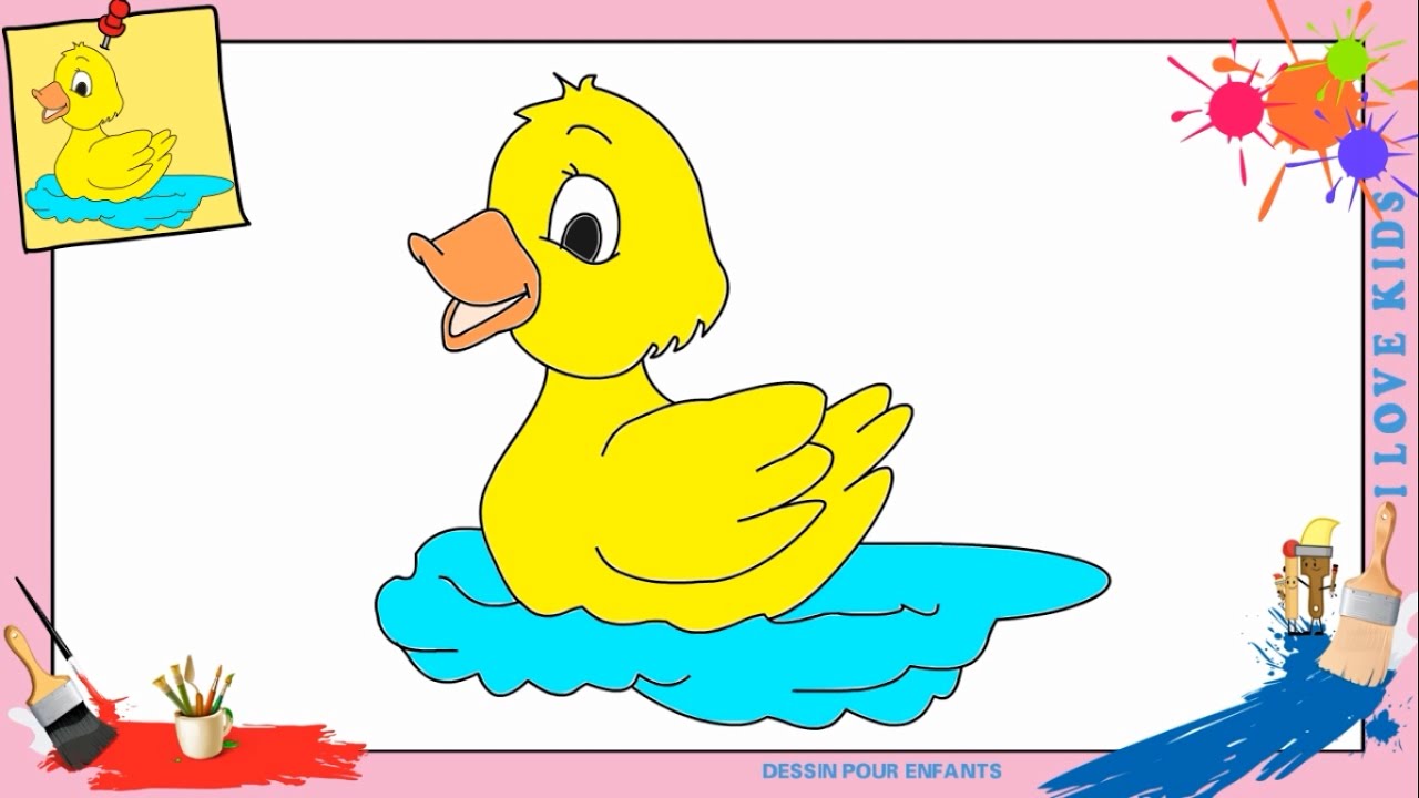 Dessin Facile Canard : Coloriage Un Canard simple dessin gratuit à