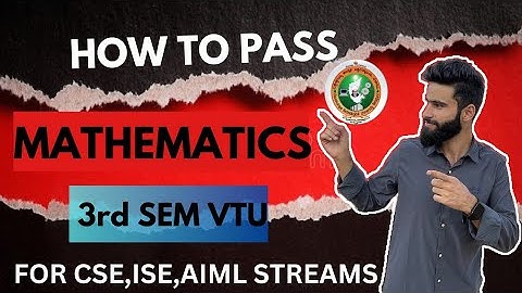 3rd Sem Mathematics Vtu Passing Package 💯😱