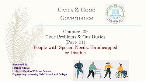 Class: 11 & 12, Civics & Good Governance (Paper-2), Chapter-10(Part-1), Lecture-33, Farzana Hoque