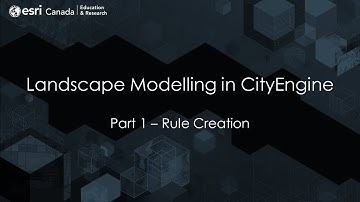 Landscape Modelling in ArcGIS CityEngine - Part 1: Rule Creation