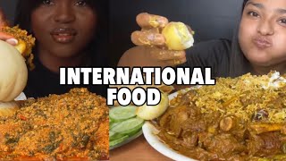 MUKBANGERS AND INTERNATIONAL FOOD