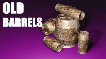 Old Barrels Created In Blender Speed Level Design | Blender Beginner Tutorial