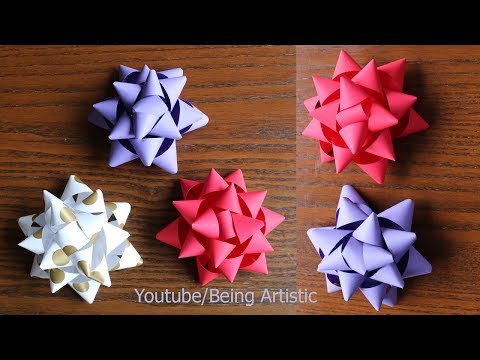 easy way to make paper bow diy paper craft handmade paper flower craft youtube