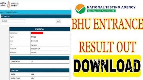 BHU Entrance Result 2021 BHU Entrance Answerkey 2021BHU UG, PG Result 2021 bhu result 2021
