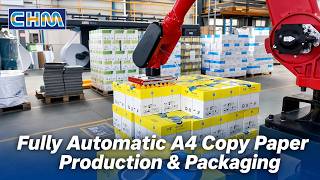 Fully Automatic A4 Copy Paper Production & Packaging#a4paper #a4paperproductionline #papercutting