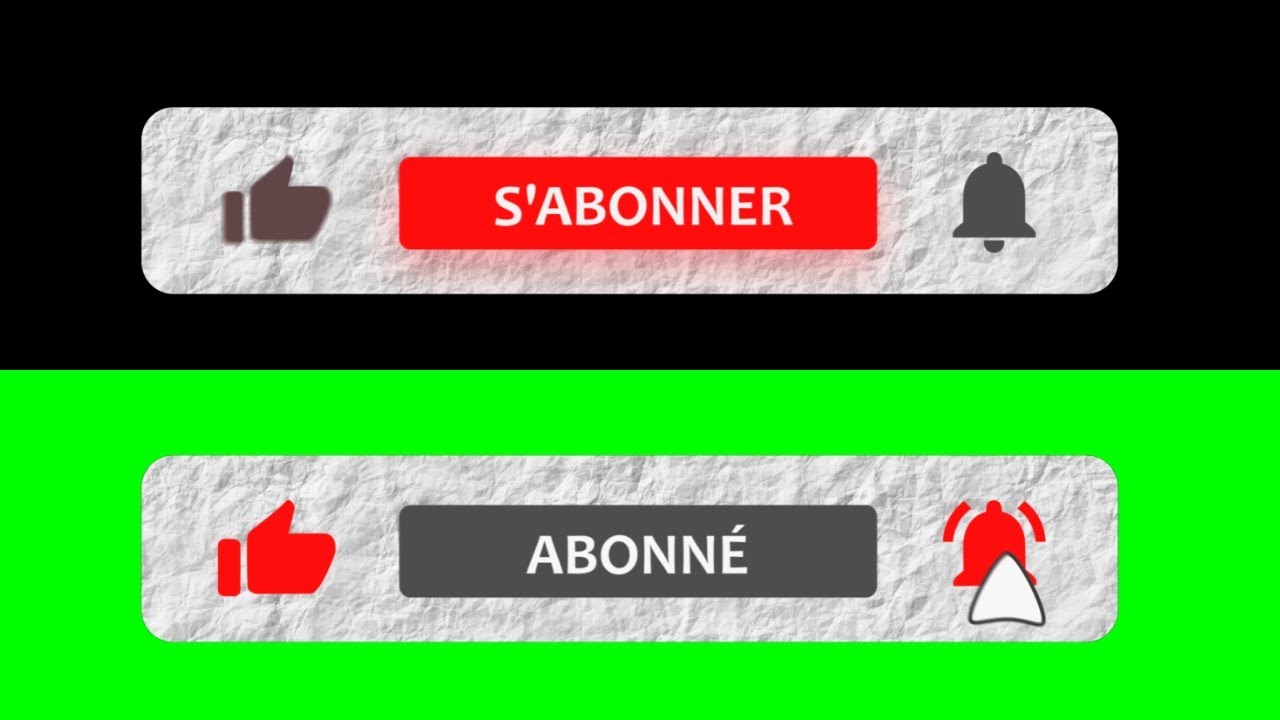 Bouton Abonne Toi Fond Vert Avec La Transparence Youtube